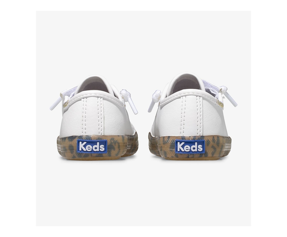 Keds Kids Sneakers White - Kickstart Leopard Foxing Jr. - 930YWJMKB